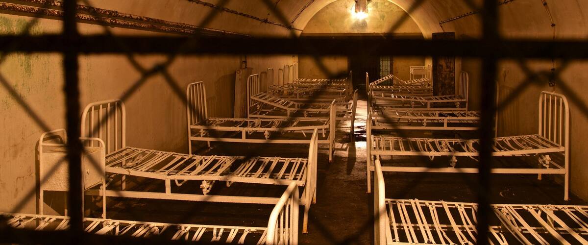 German Underground Hospital featuring interior views