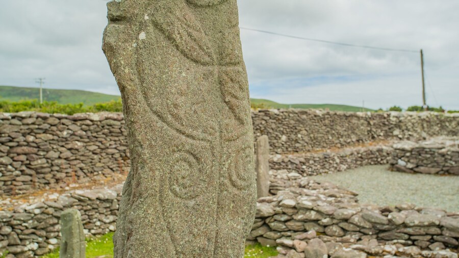 Riasc Monastic Settlement showing heritage elements and building ruins