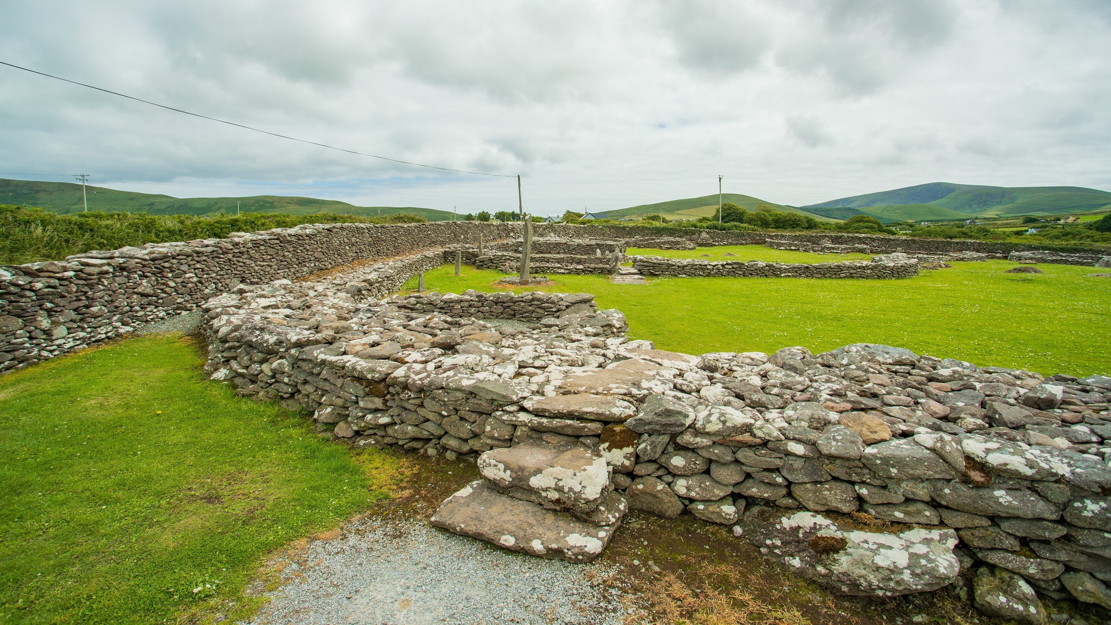 Riasc Monastic Settlement showing heritage elements and building ruins