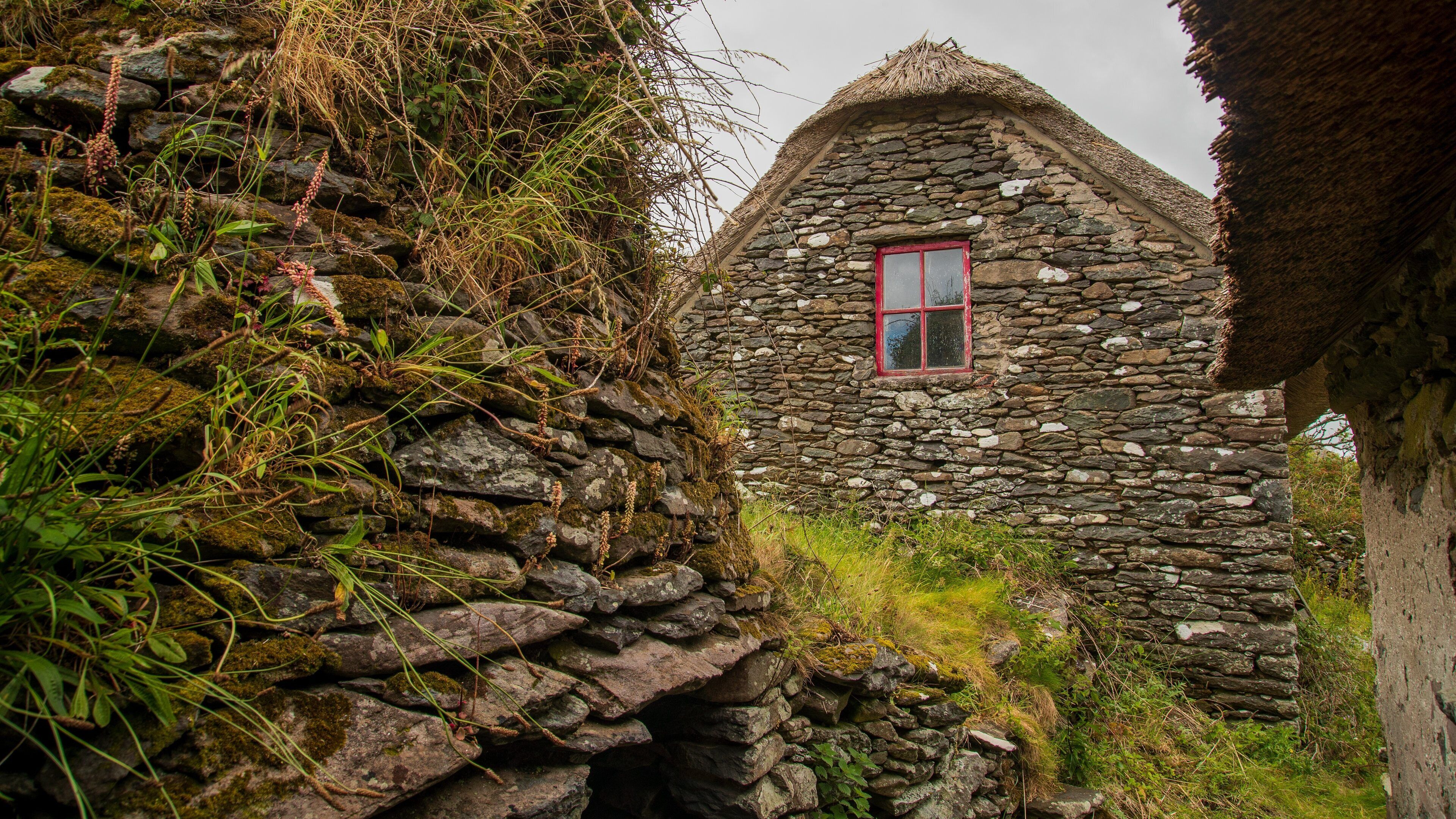 Irish Famine Cottages featuring heritage architecture