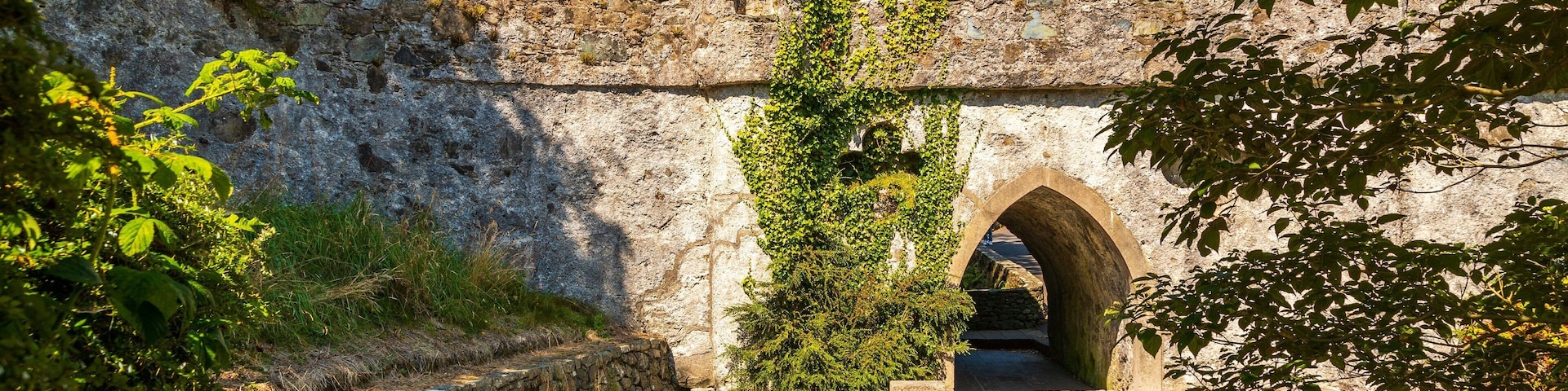 Tollymore Forest Park which includes heritage elements and chateau or palace