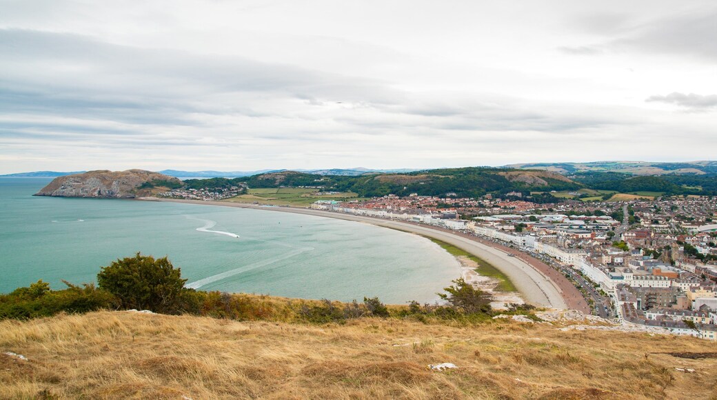 Pen-y-Dinas Hillfort which includes general coastal views, a coastal town and landscape views