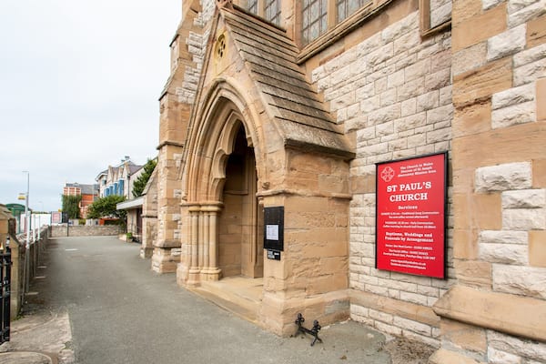 St. Paul\'s Church featuring signage, a church or cathedral and heritage elements