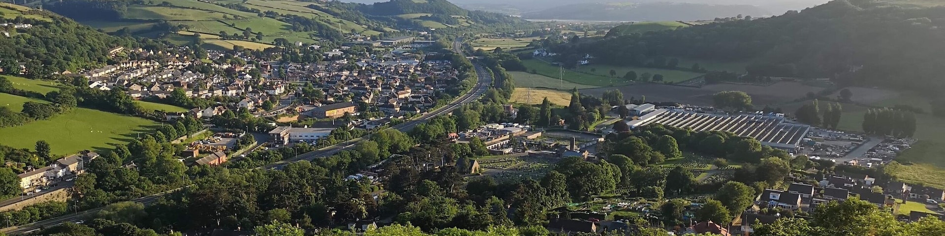 Lovely view of the A55 looking towards Conwy from Bryn Euryn