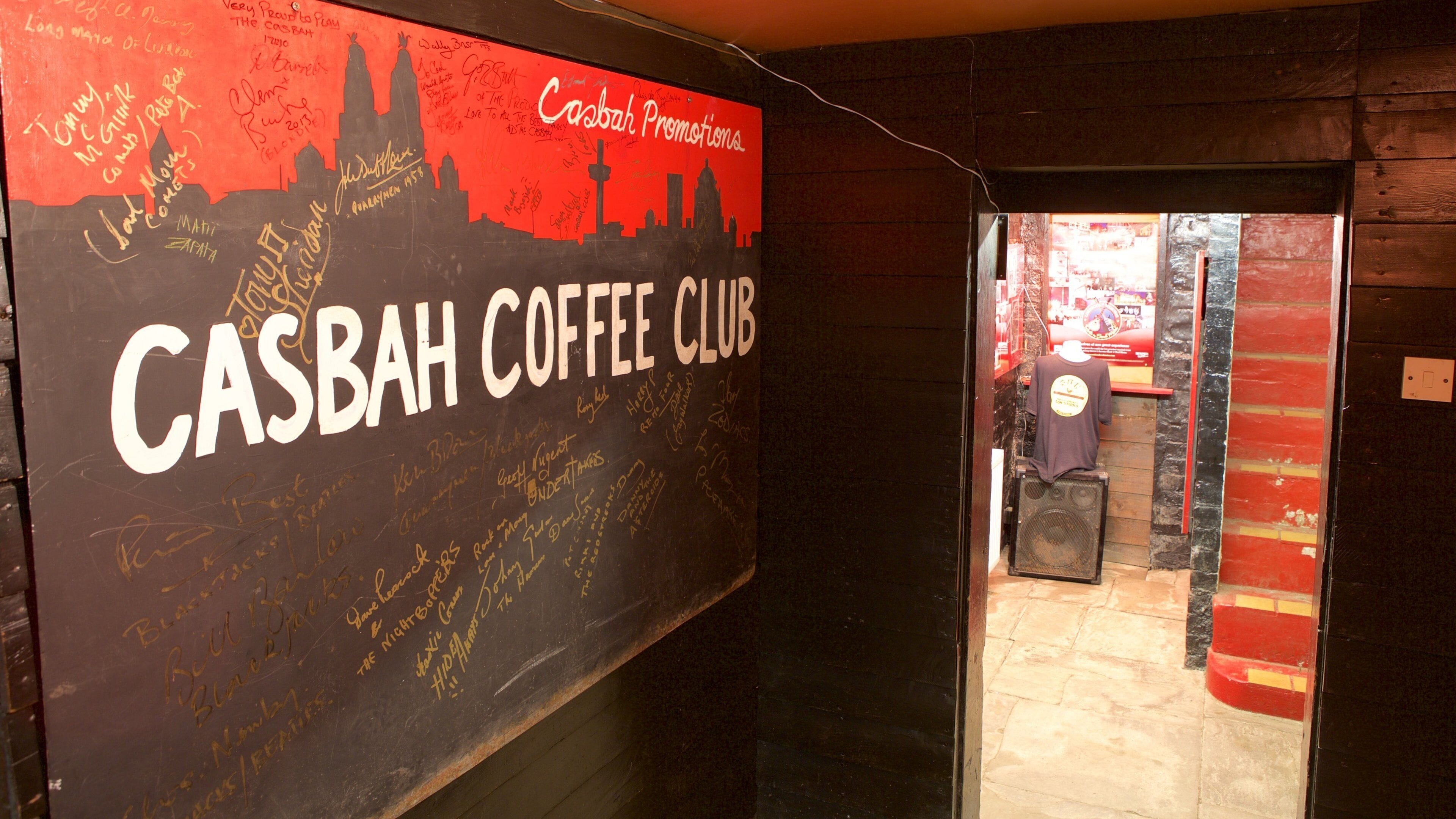 Casbah Coffee Club showing signage