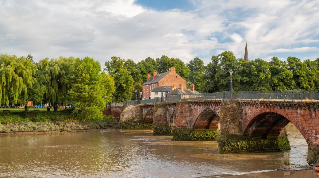 Chester featuring a river or creek and a bridge