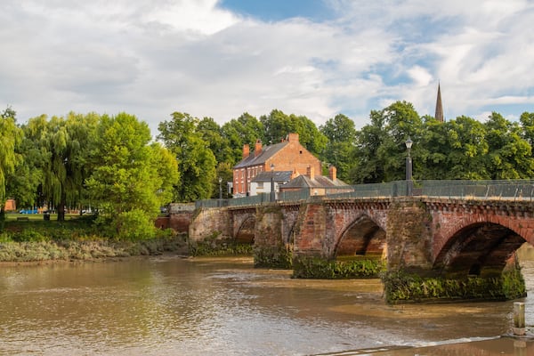 Chester featuring a river or creek and a bridge