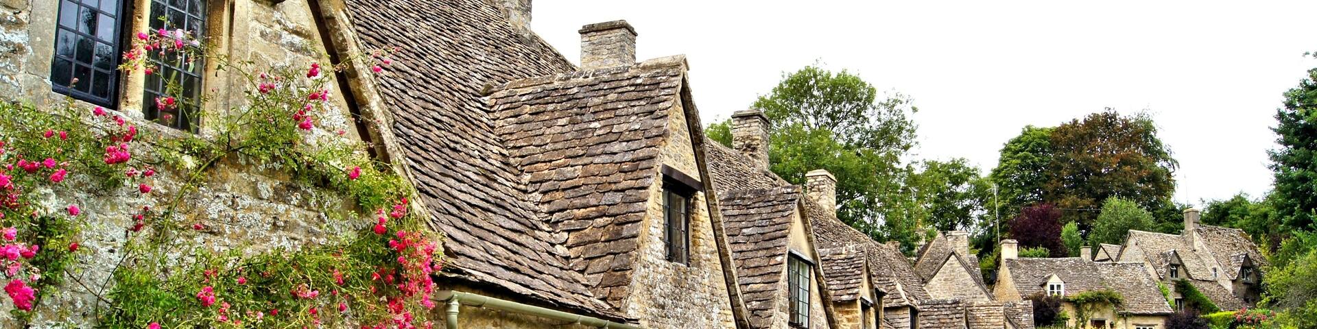 Houses of Arlington Row in the village of Bibury, England