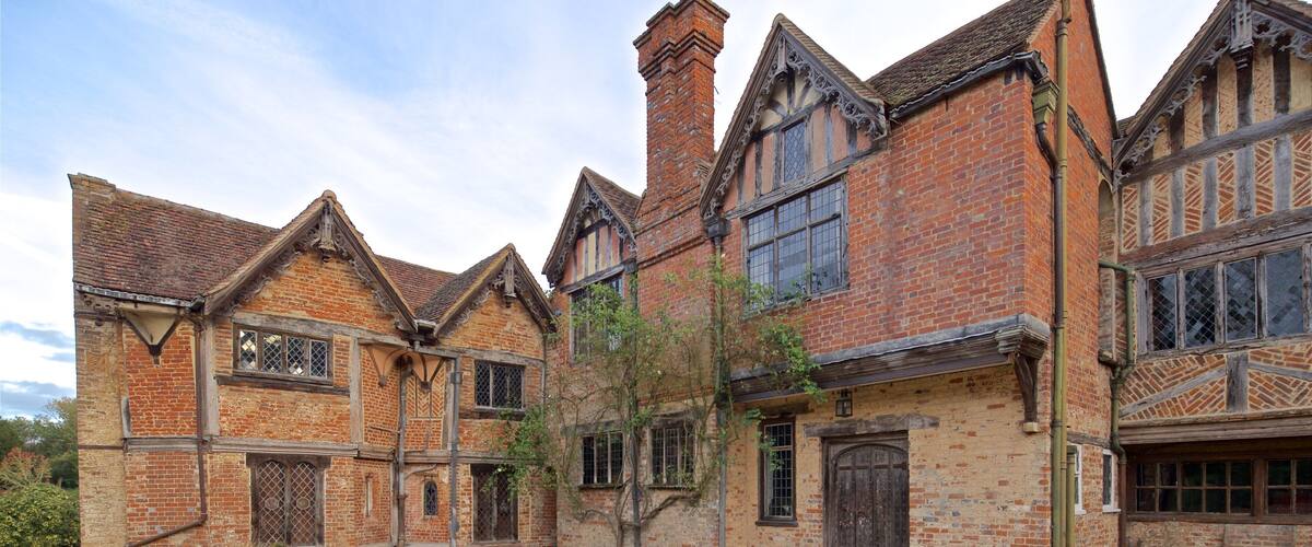 Dorney Court showing heritage elements and a house
