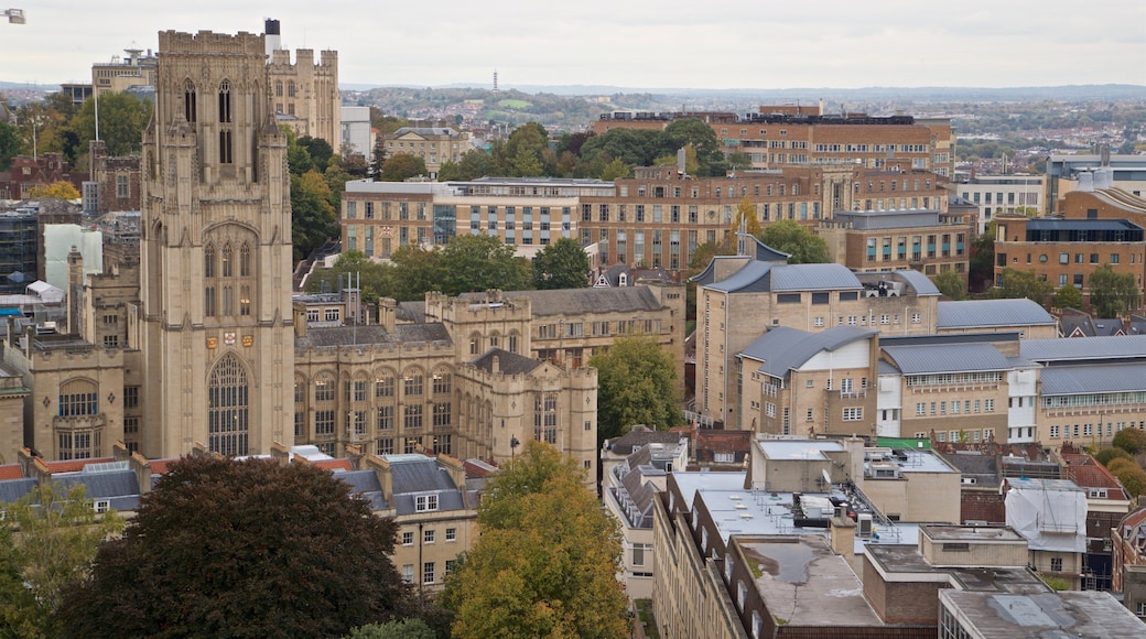 Wills Memorial Building featuring heritage elements, landscape views and a city