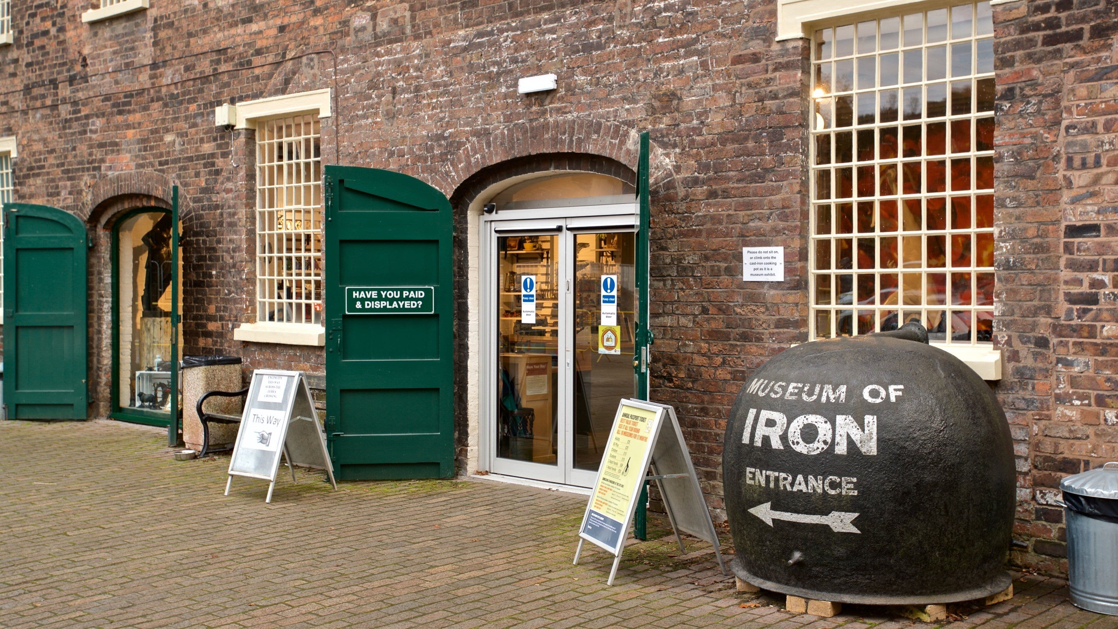 Coalbrookdale Museum of Iron featuring signage