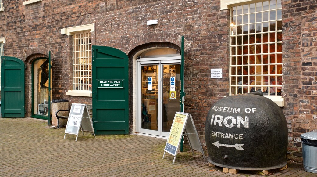 Coalbrookdale Museum of Iron featuring signage