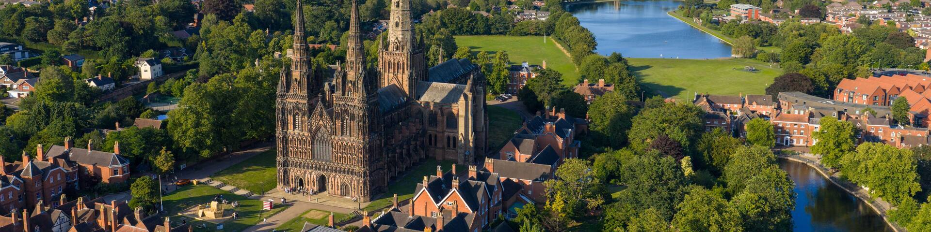 An Aerial Photograph of Lichfield Cathedral