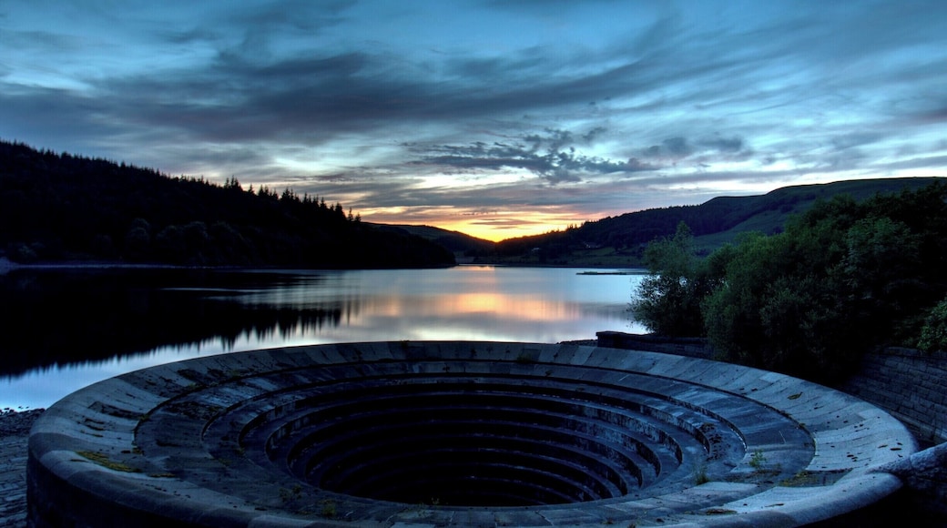 One of the two Plug Holes on Ladybower Reservoir, The Peak District, Derbyshire.