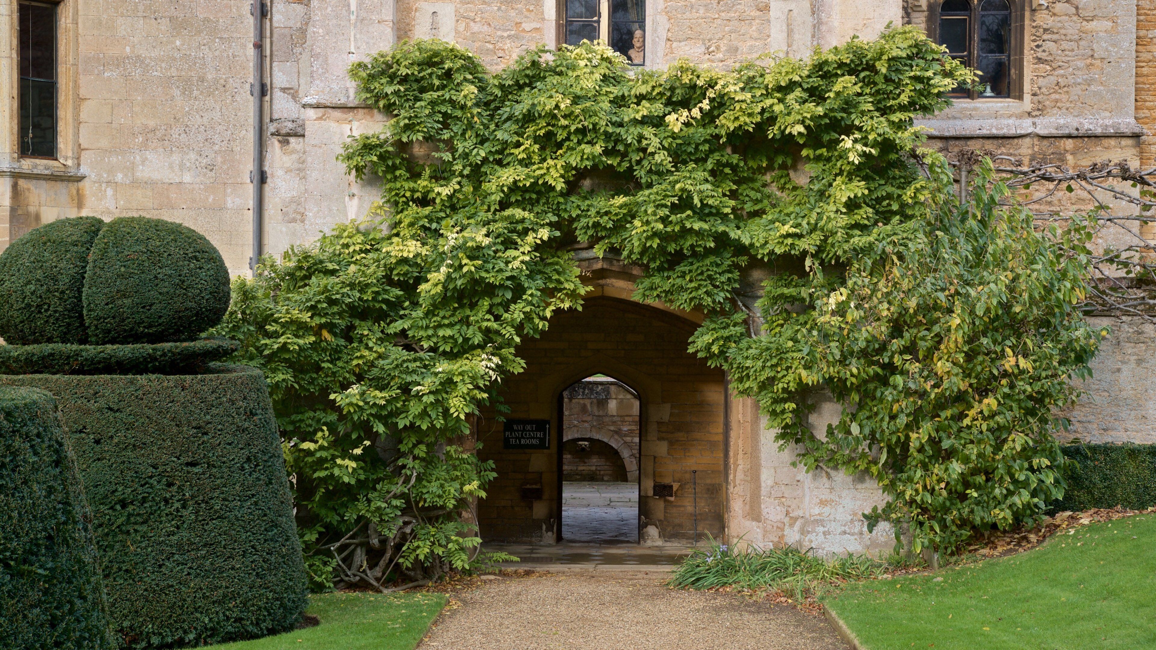 Elton Hall & Gardens showing a park