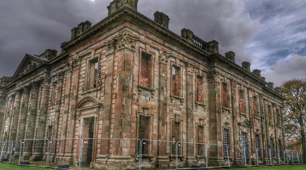 The beautiful Sutton Hall ruins at Sutton scarsdale nr Chesterfield in Derbyshire