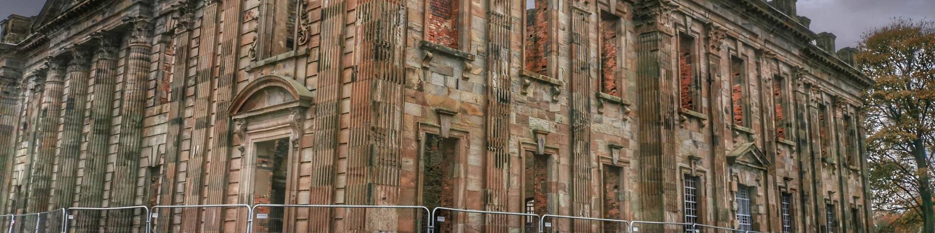 The beautiful Sutton Hall ruins at Sutton scarsdale nr Chesterfield in Derbyshire