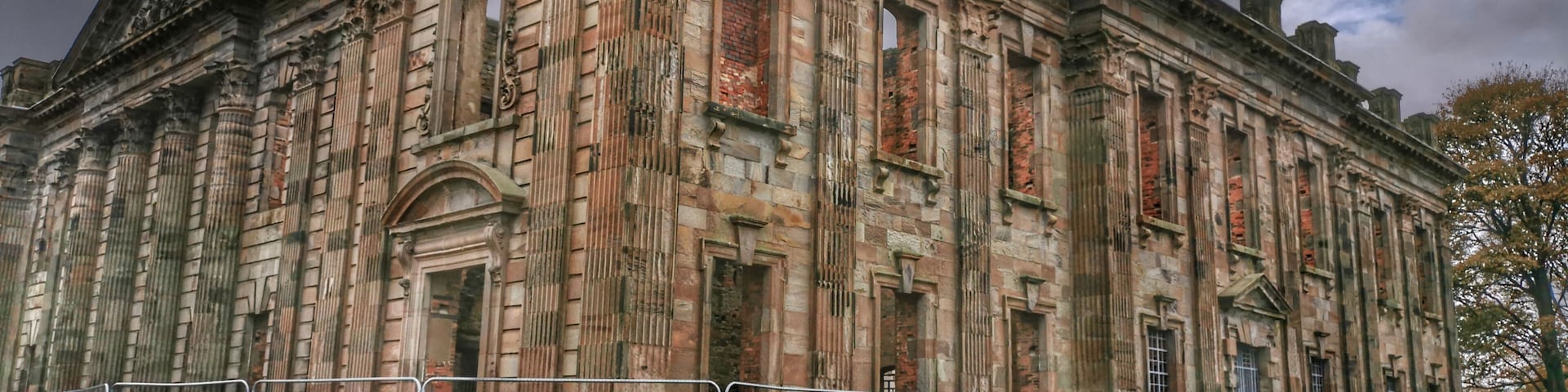 The beautiful Sutton Hall ruins at Sutton scarsdale nr Chesterfield in Derbyshire
