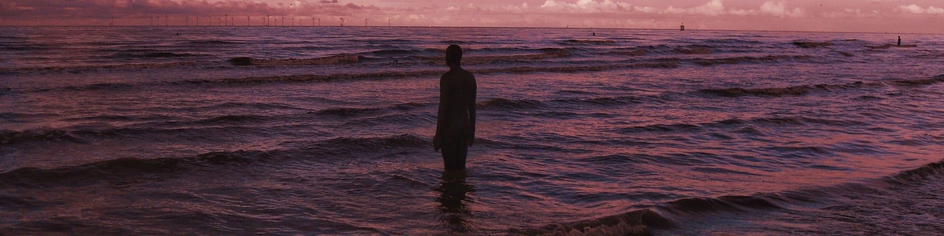 Sunset at Crosby beach.