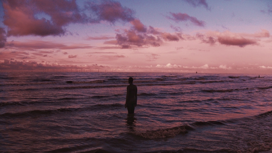 Sunset at Crosby beach.