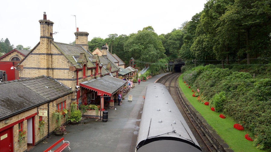 Lakeside which includes heritage architecture and railway items