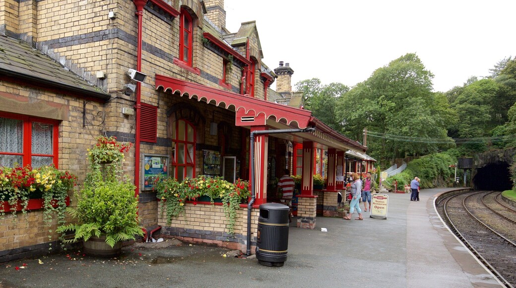 Lakeside featuring heritage architecture, a small town or village and railway items