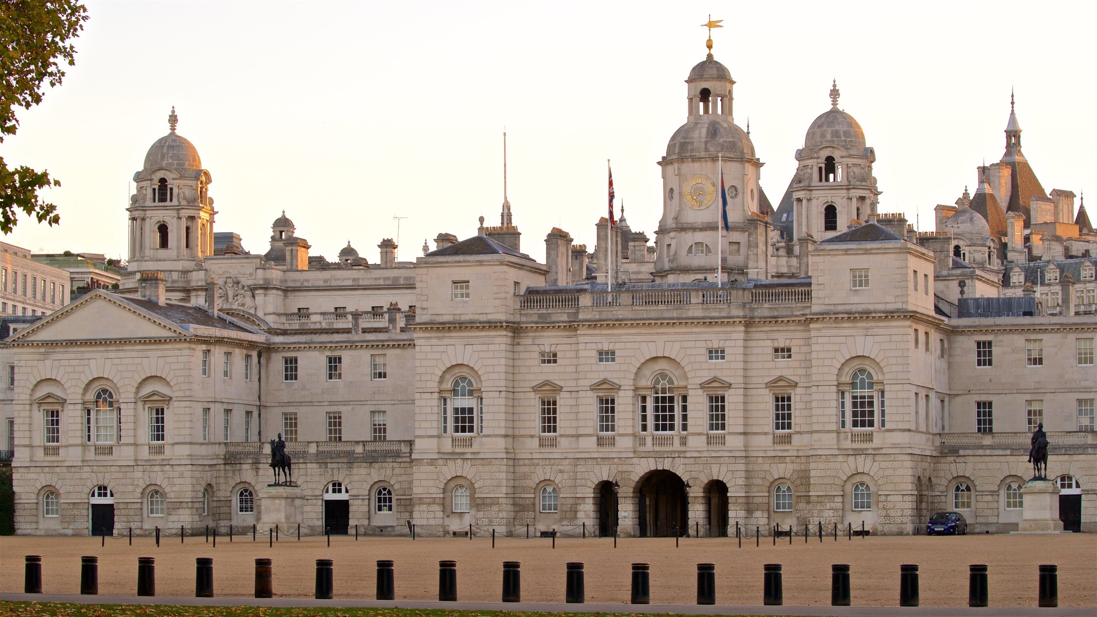 The Household Cavalry Museum featuring a sunset, landscape views and heritage architecture