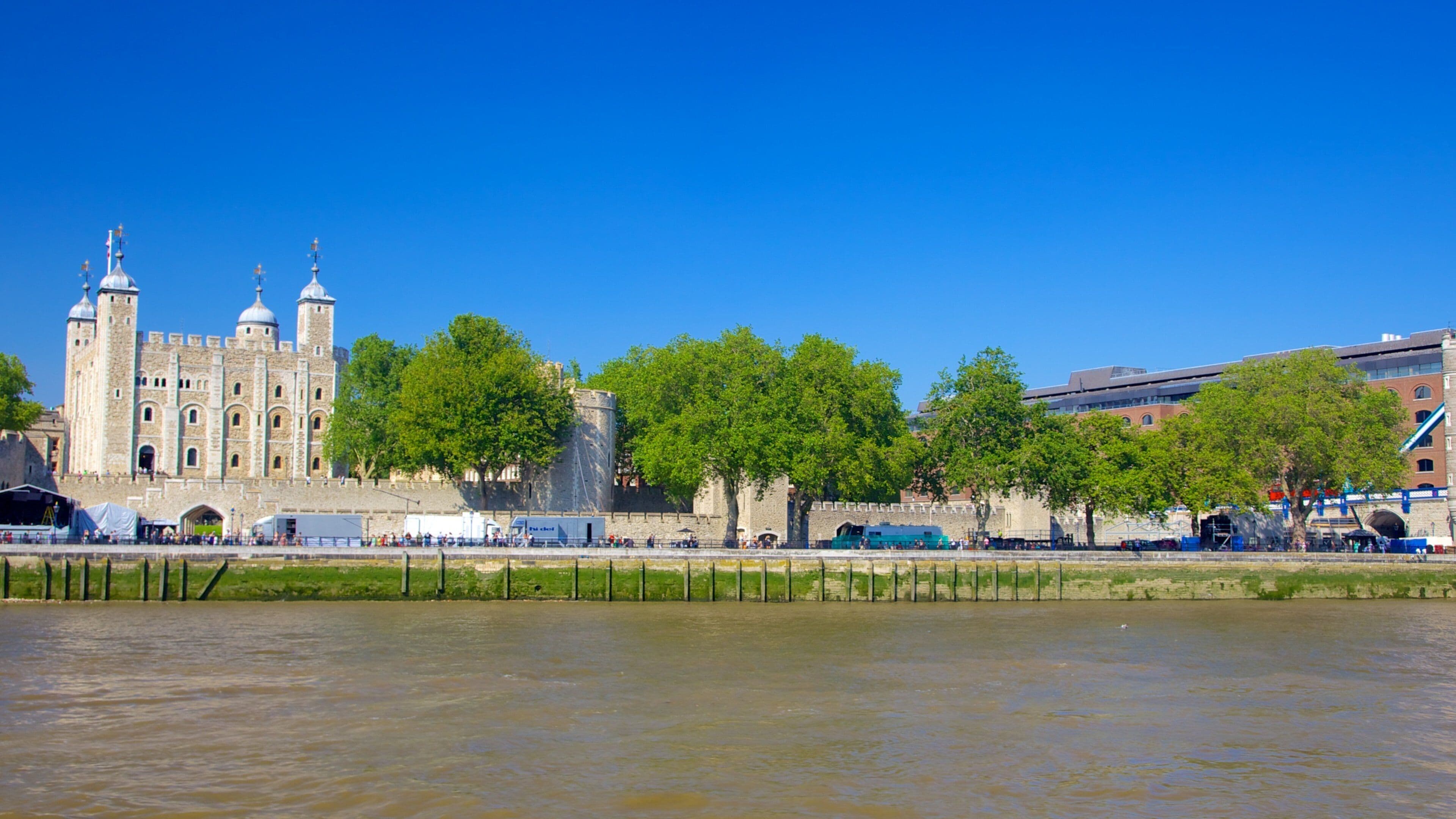 London which includes a river or creek, street scenes and heritage architecture