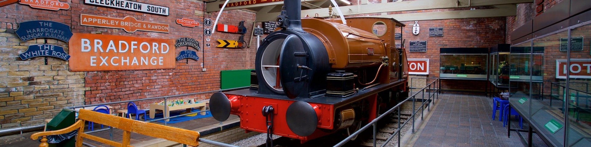 Bradford Industrial Museum das einen Innenansichten, Geschichtliches und Eisenbahnbetrieb