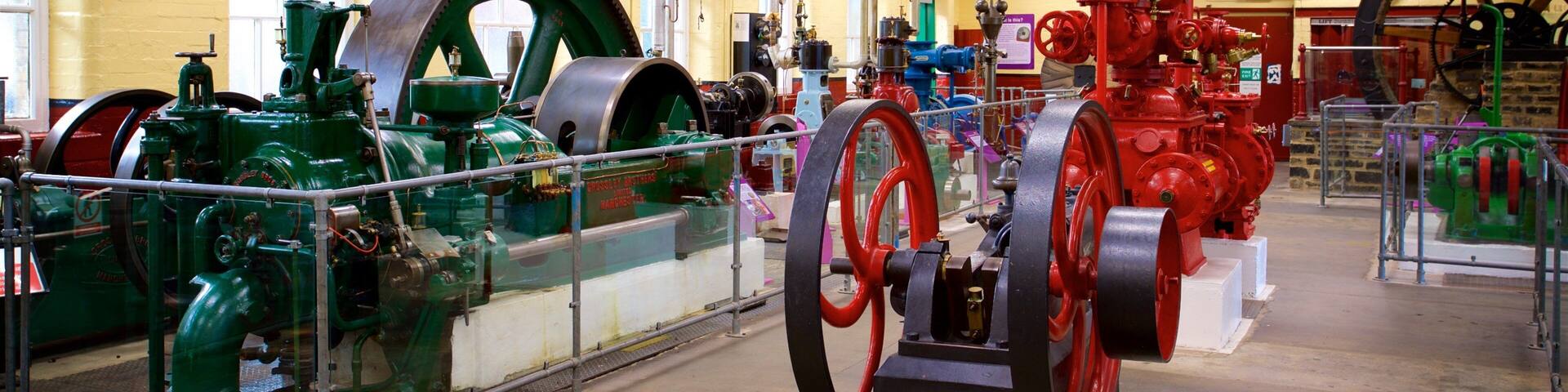 Bradford Industrial Museum welches beinhaltet Geschichtliches und Innenansichten