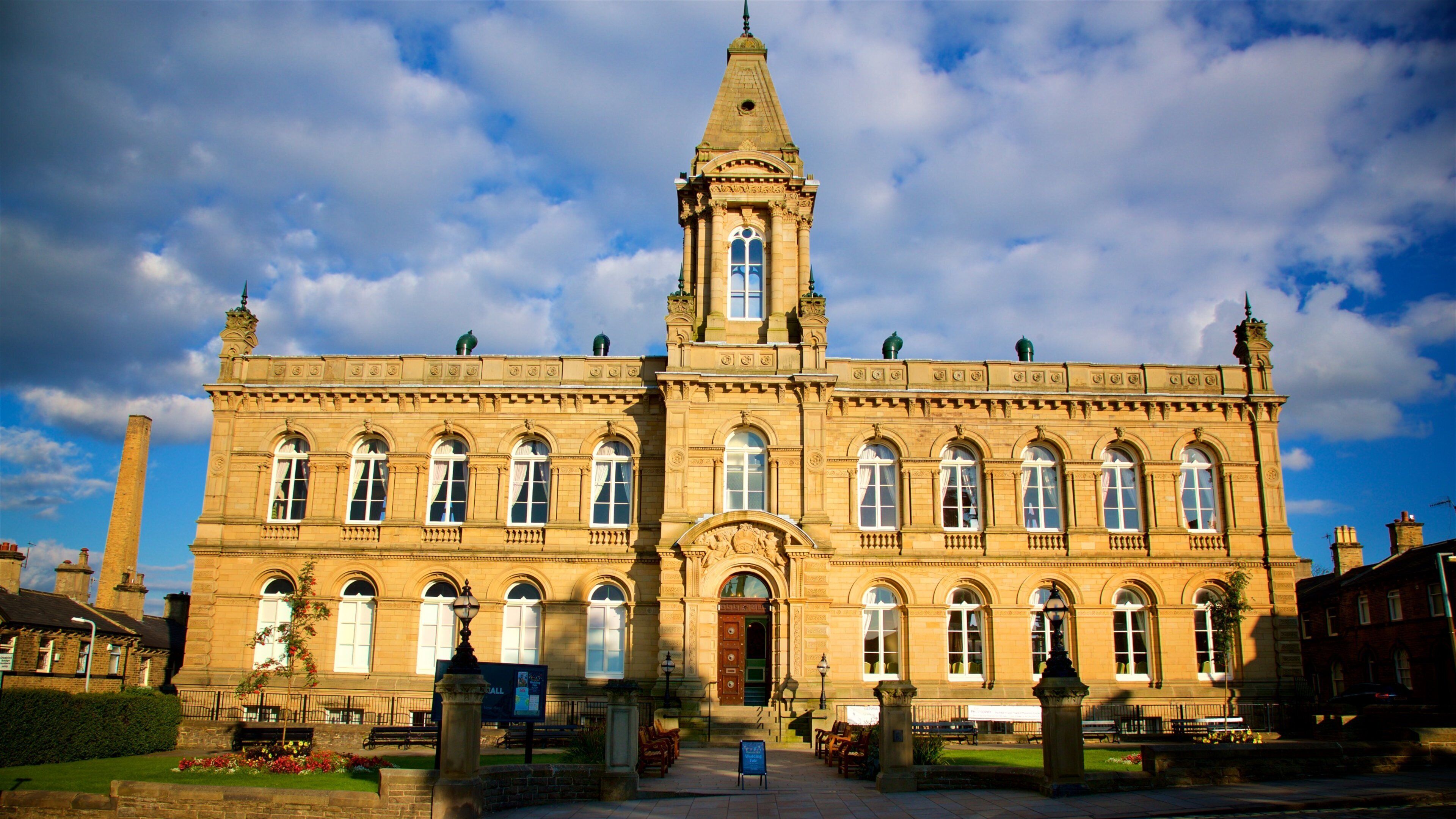 Salts Mill som viser historisk arkitektur