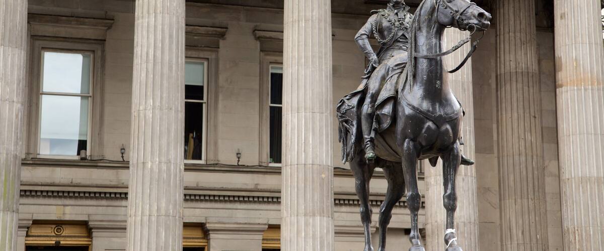 Duke of Wellington Statue featuring a statue or sculpture and heritage architecture