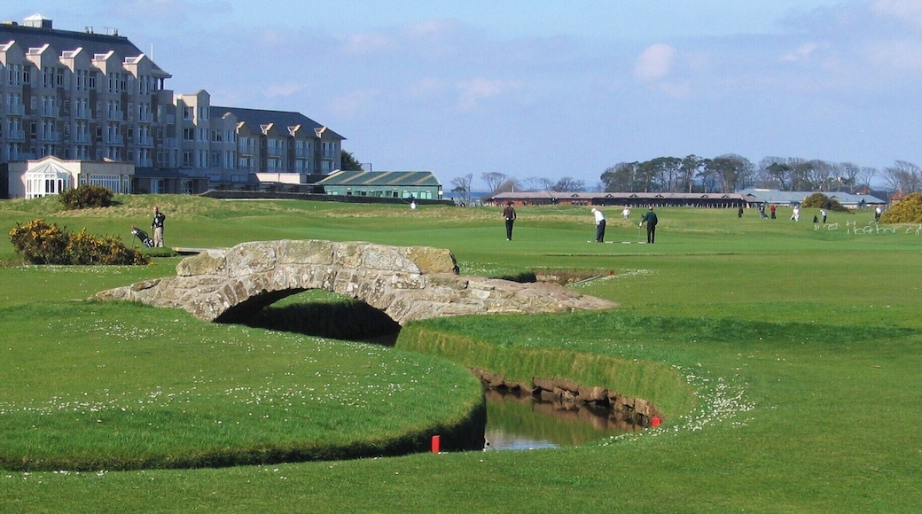 One of my favourite places in the world, the Royal and Ancient Course at St Andrews, Scotland.
How brilliant is this course...incredible. And if you don't like golf, fine, St Andrews is a cool little town. I'd also recommend the Anstruther Fish Bar just down the coast a wee bit...and I don't really like fish and chips heaps, but delicious all the same.
2.4.2005
