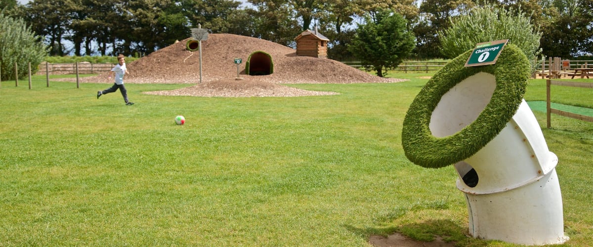 aMazin! Adventure Park & Maze mit einem Spielplatz und Park sowie einzelnes Kind