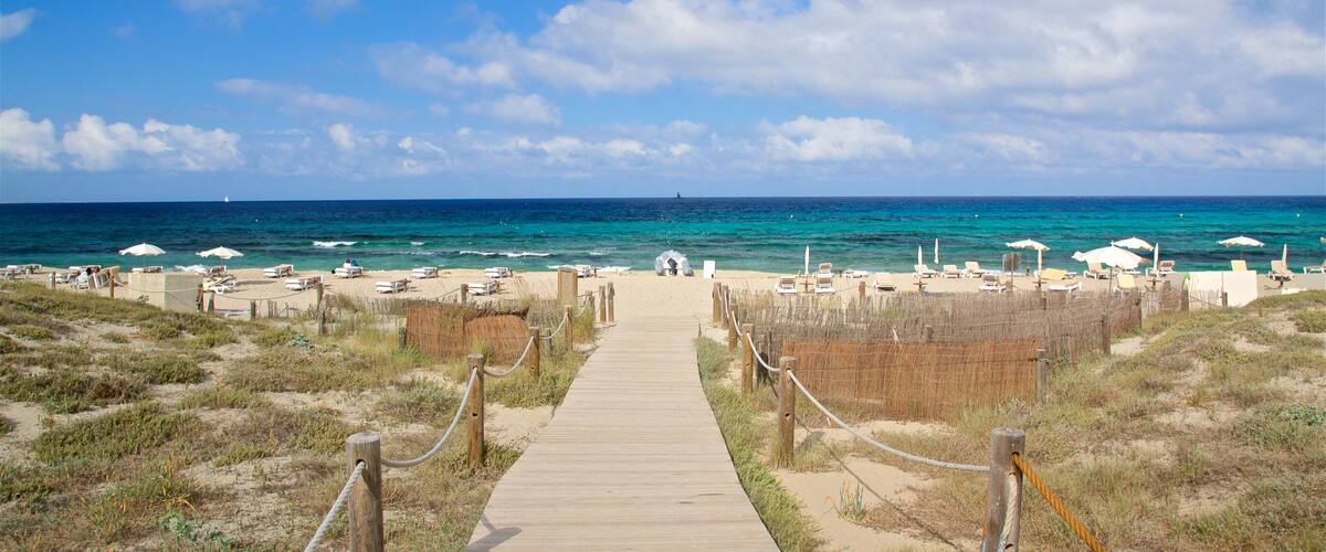 Llevant Beach showing general coastal views and a sandy beach