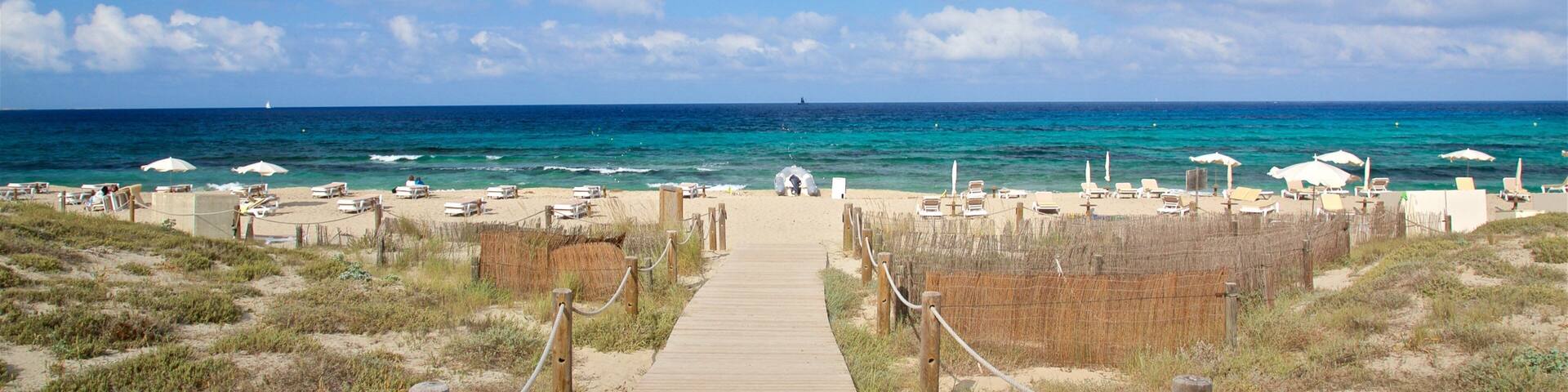 Llevant Beach showing general coastal views and a sandy beach