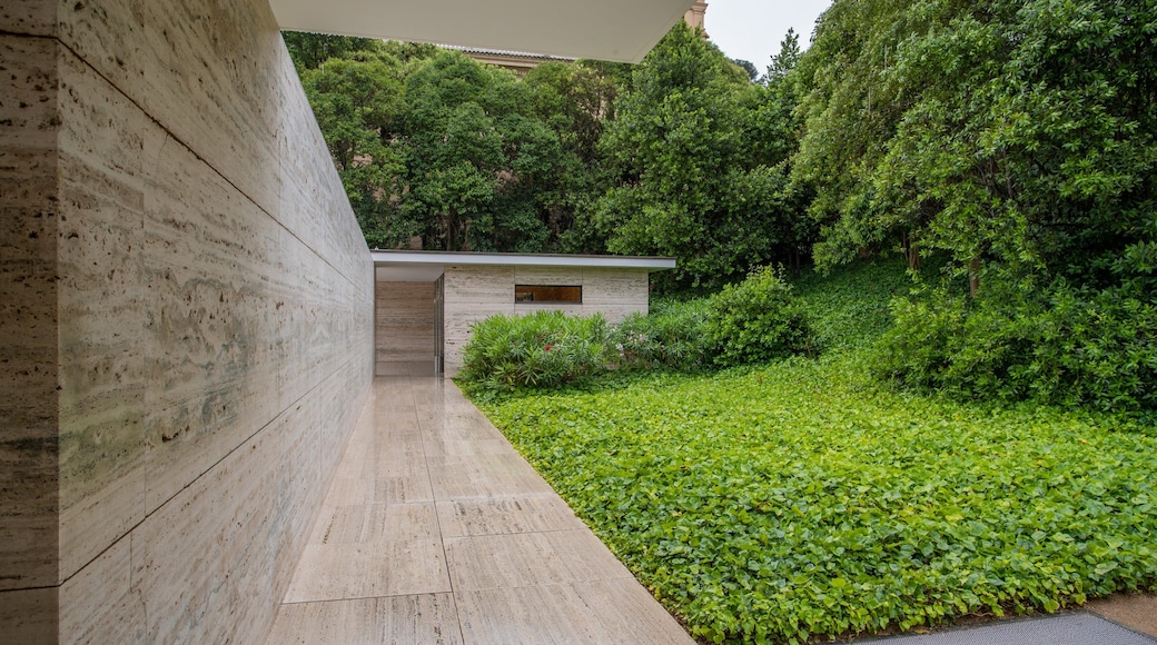 Pavelló Mies van der Rohe featuring a park