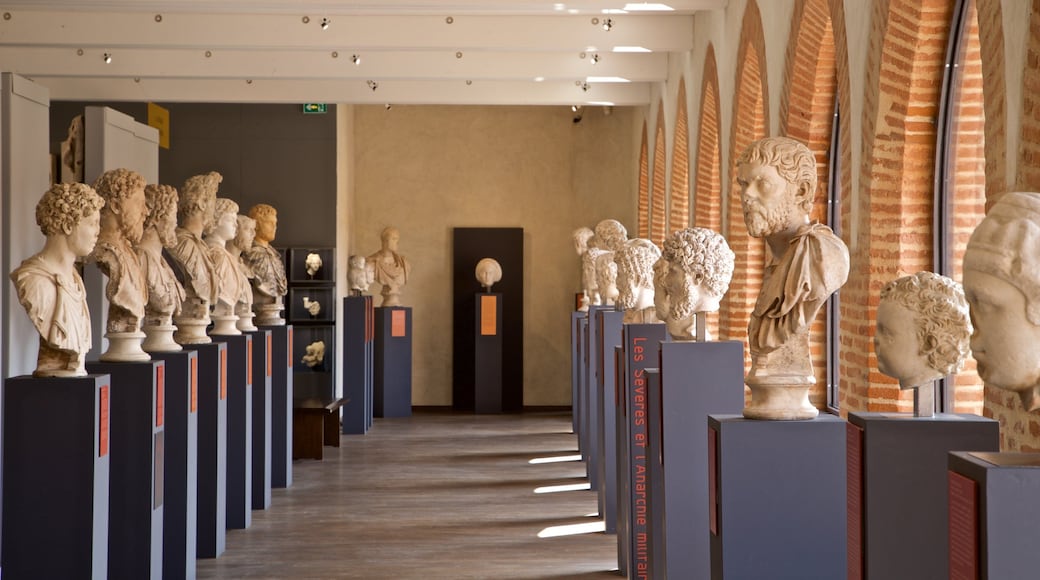 Musée Saint-Raymond que inclui uma eståtua ou escultura e vistas internas