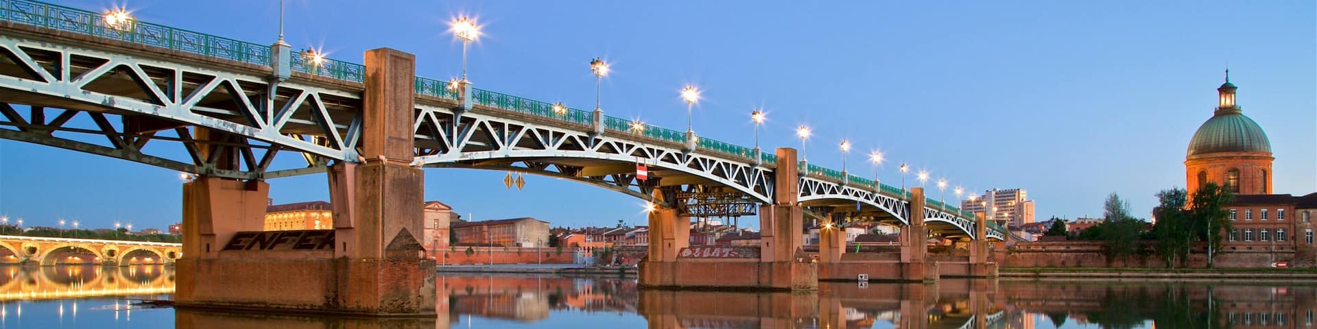 Garonne showing a river or creek, a bridge and heritage architecture