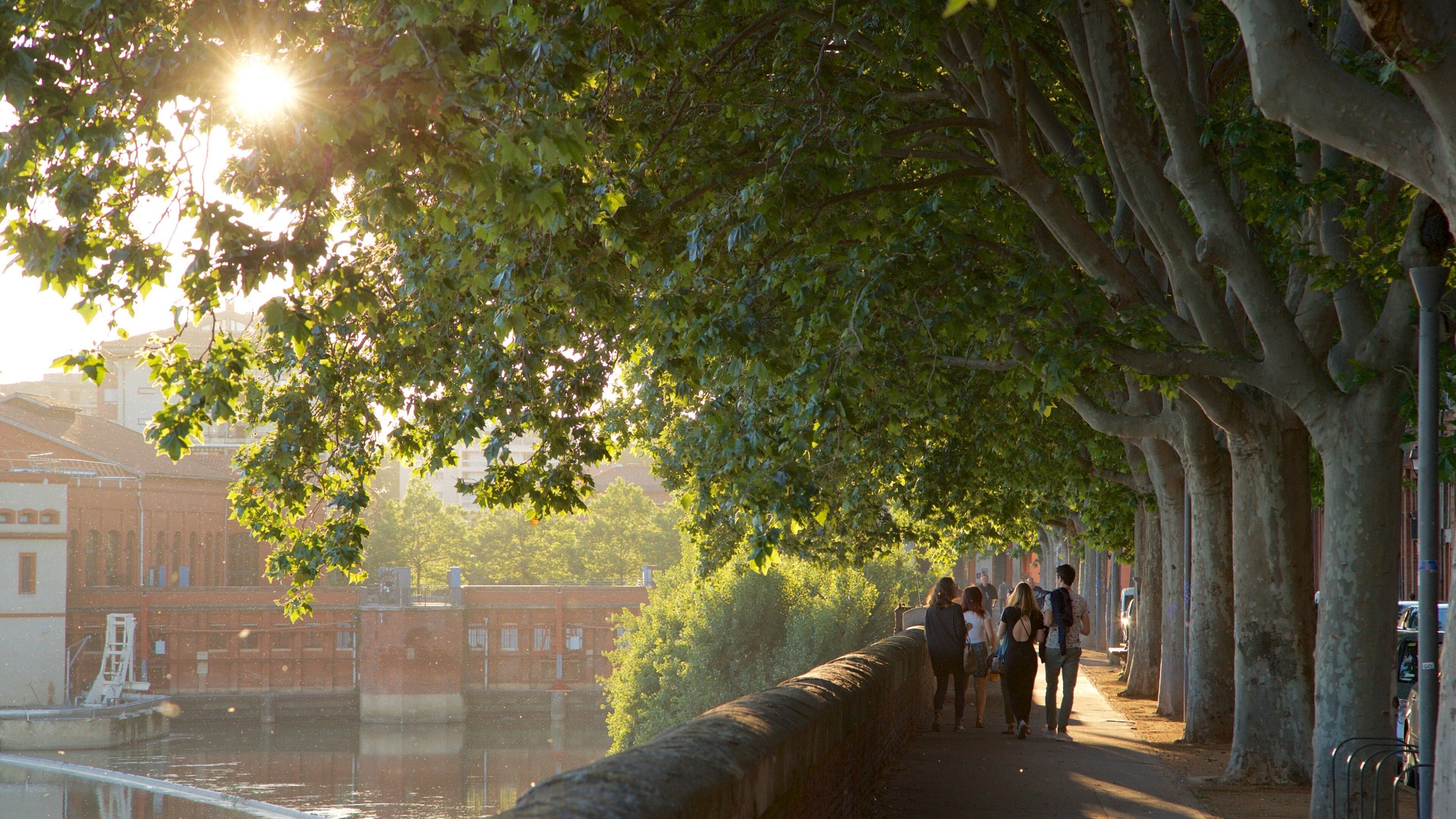 Garonne which includes a river or creek, a park and a sunset