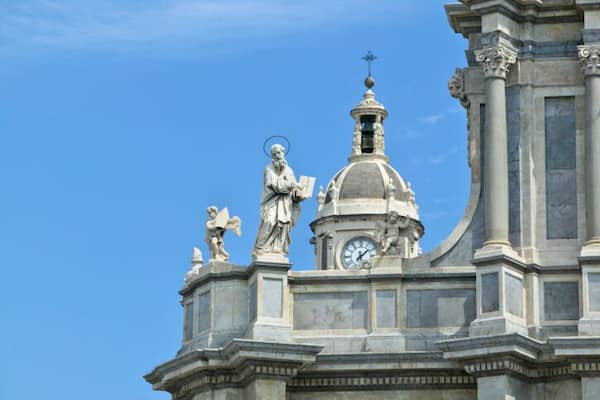 Italy, Sicily, Duomo, St Agatha's Cathedral facade