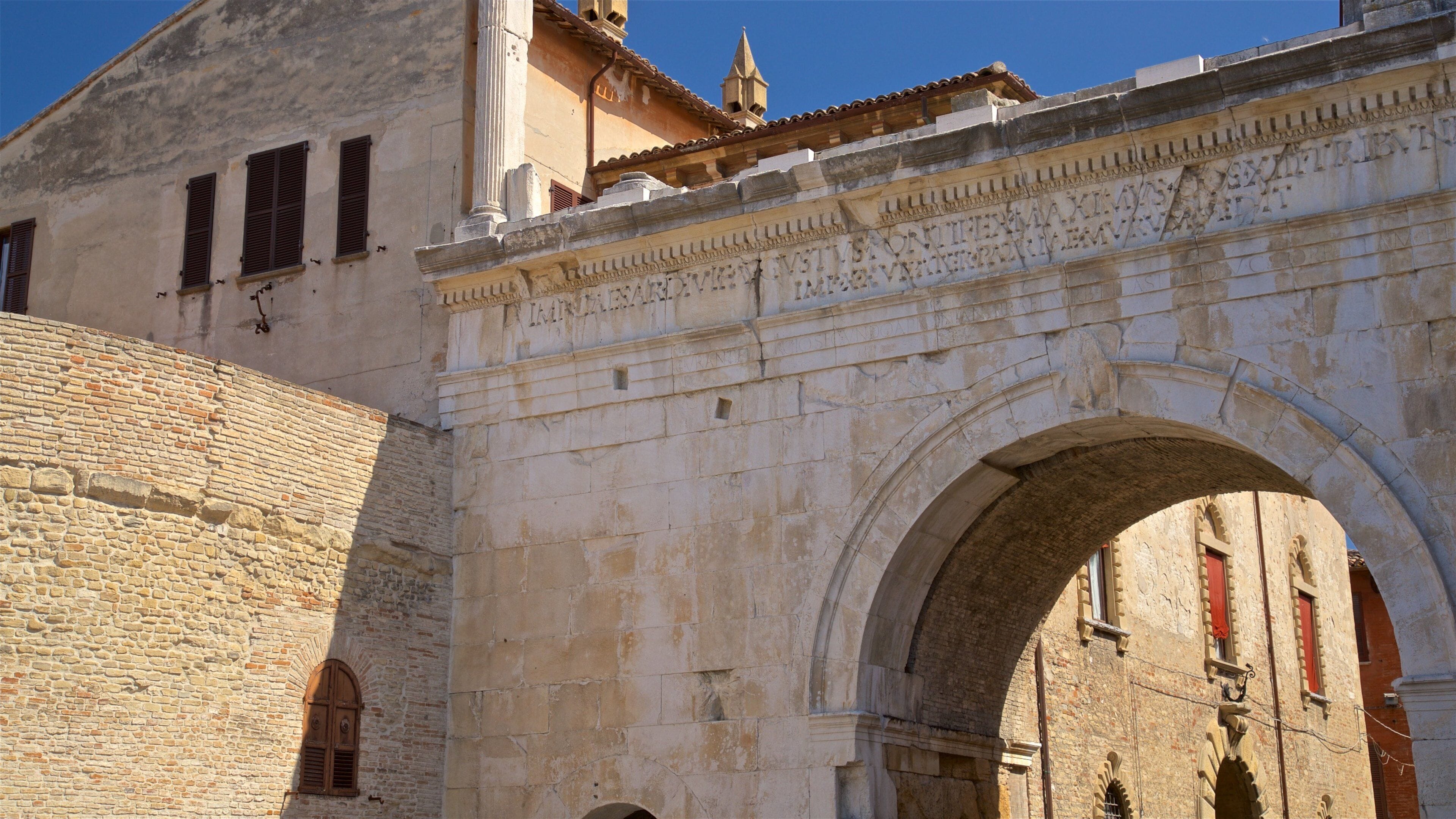 Arco di Augusto showing heritage elements