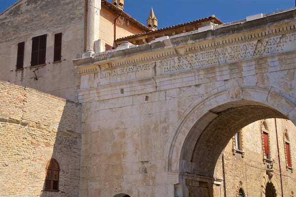 Arco di Augusto showing heritage elements