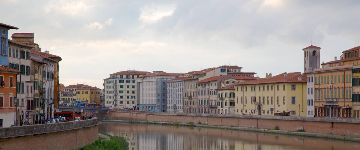 Arno River featuring a sunset and a river or creek