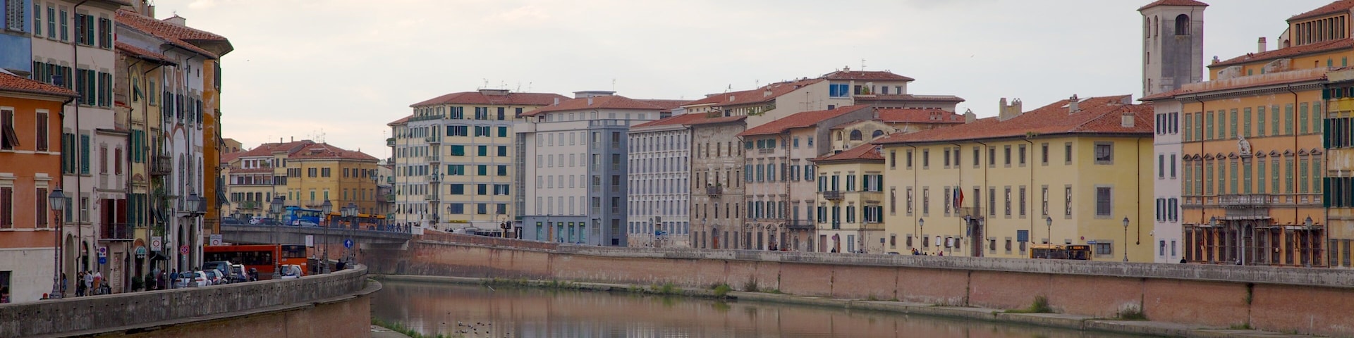 Arno River featuring a sunset and a river or creek
