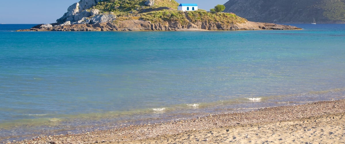 Griechenland mit einem Inselbilder und allgemeine Küstenansicht