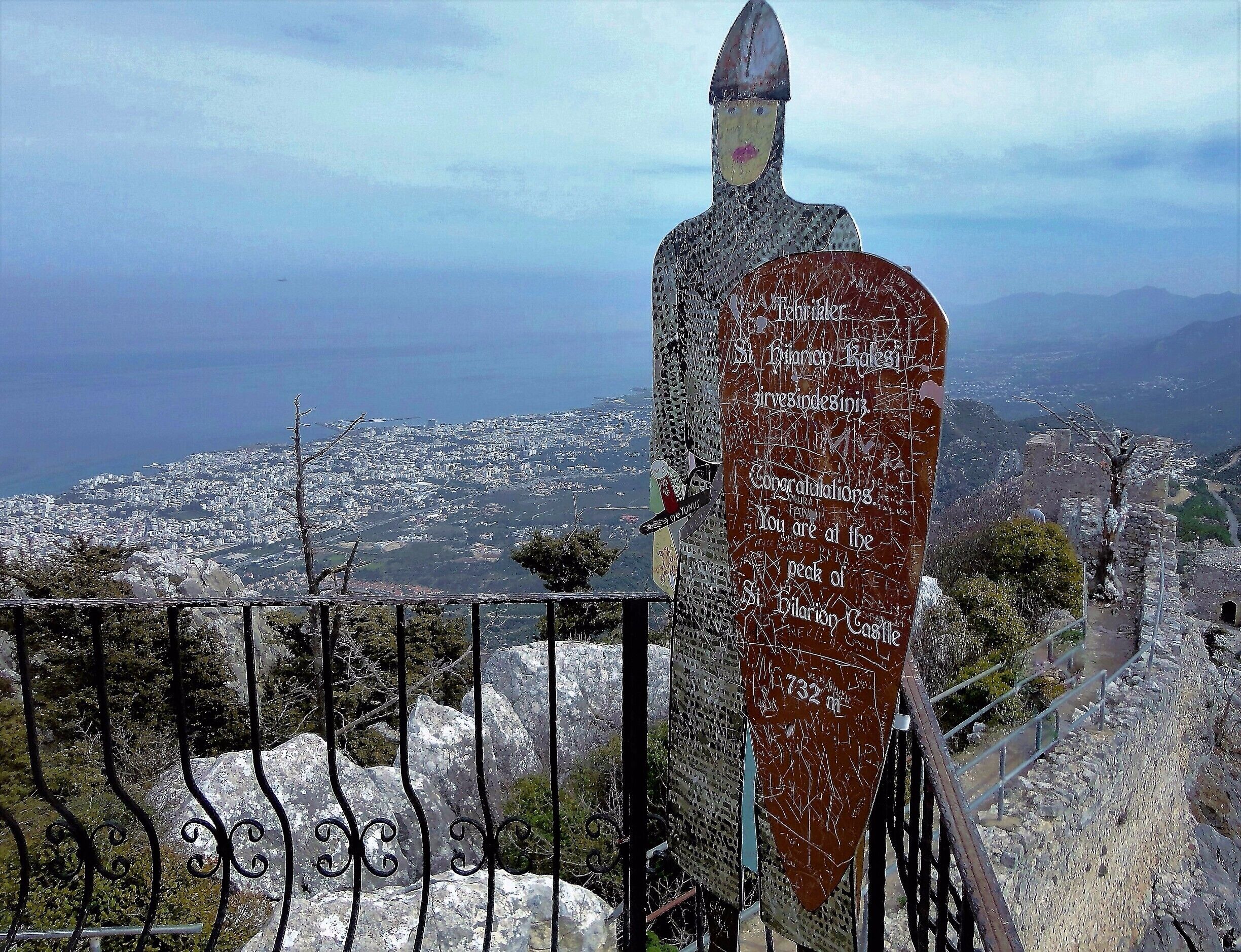 #TakeAHike up the 732M of steps ( pretty easy if you're of decent health and fitness, although watch out for the uneven steps ) and you will be rewarded with a magnificent view of the Mediterranean Sea and Mountains all around. Simply Beautiful ! #LifeatExpedia #Mountains #Mediterranean #Sea #Castle #Cyprus