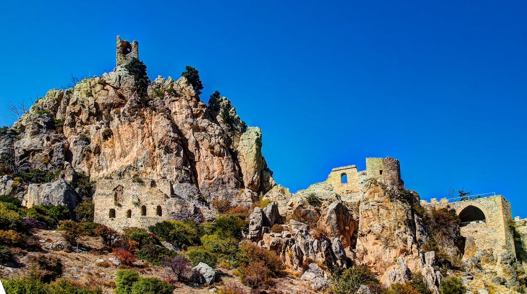 Panorama view to Saint Hilarion Castle at Kirenia, Northen Cyprus