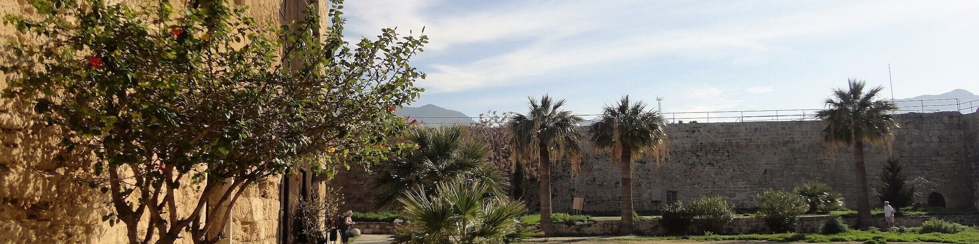 Amazing castle with a very pretty courtyard #KyreniaCastle #Cyprus #Kyrenia #Girne #Mediterranean
#stunningstructure
#Blue
#GoldenHour
#Lifeatexpedia
#Treetrove