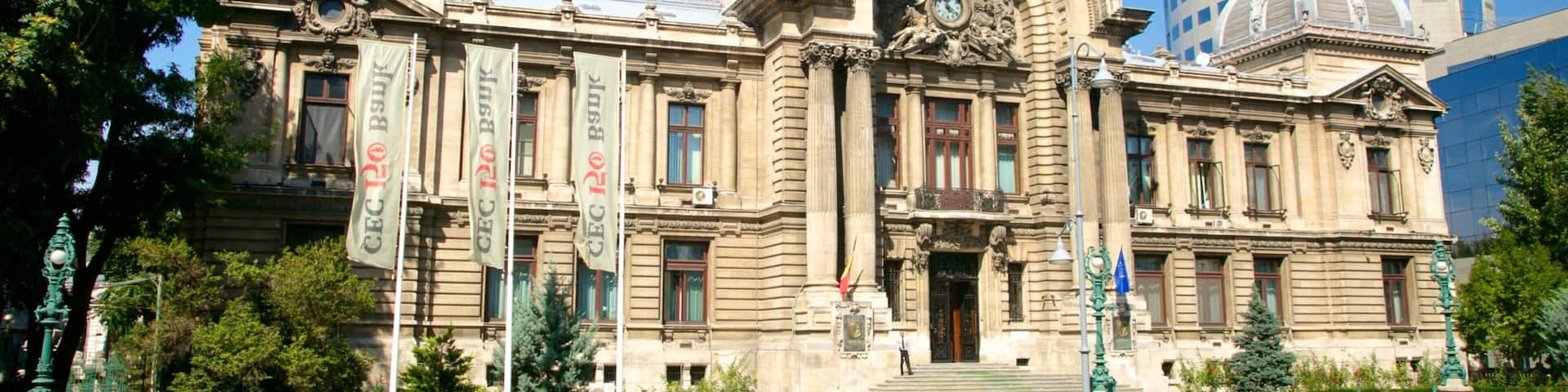 Bukarest som viser historiske bygningsværker, kulturarvsgenstande og slot eller palads